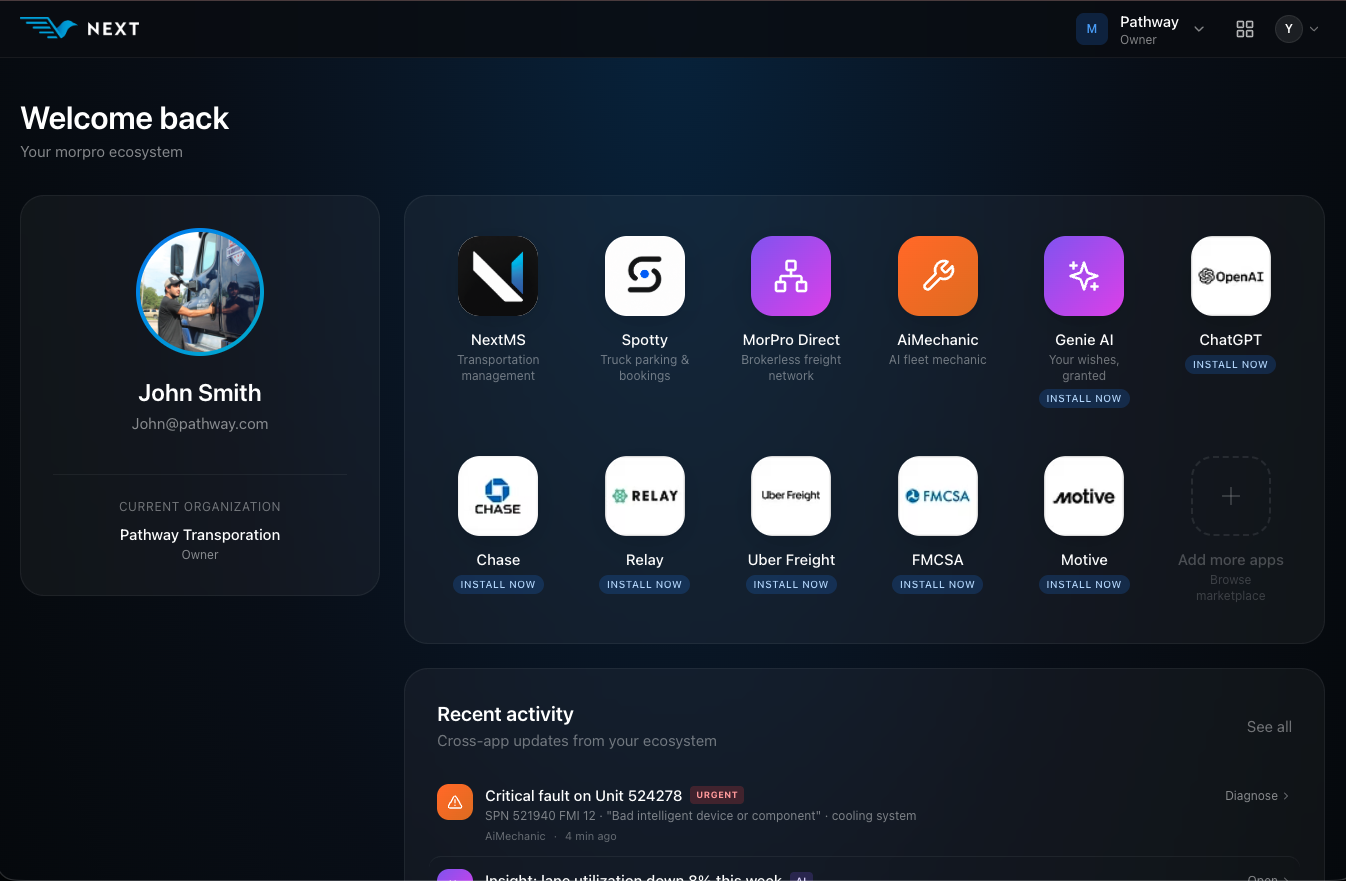 MorPro ecosystem dashboard